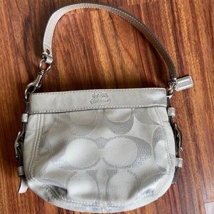 Authentic Silver Coach Purse